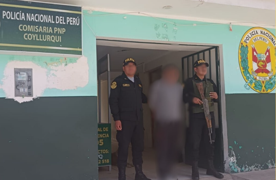 DETIENEN EN COYLLURQUI A HOMBRE INVESTIGADO POR PRESUNTA VIOLACIÓN Y AGRESIÓN FÍSICA